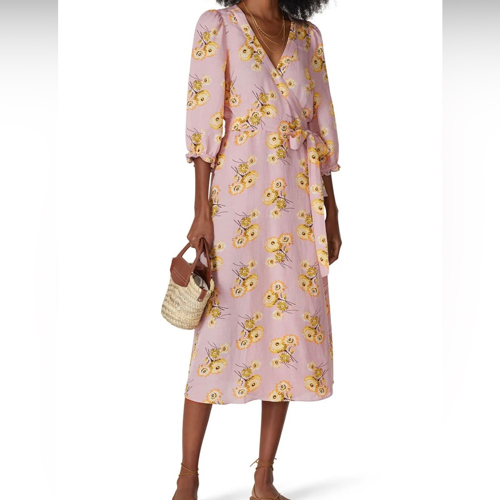 Madewell - Womens XS (Fits like a small medium) Pink Floral Wrap Dress